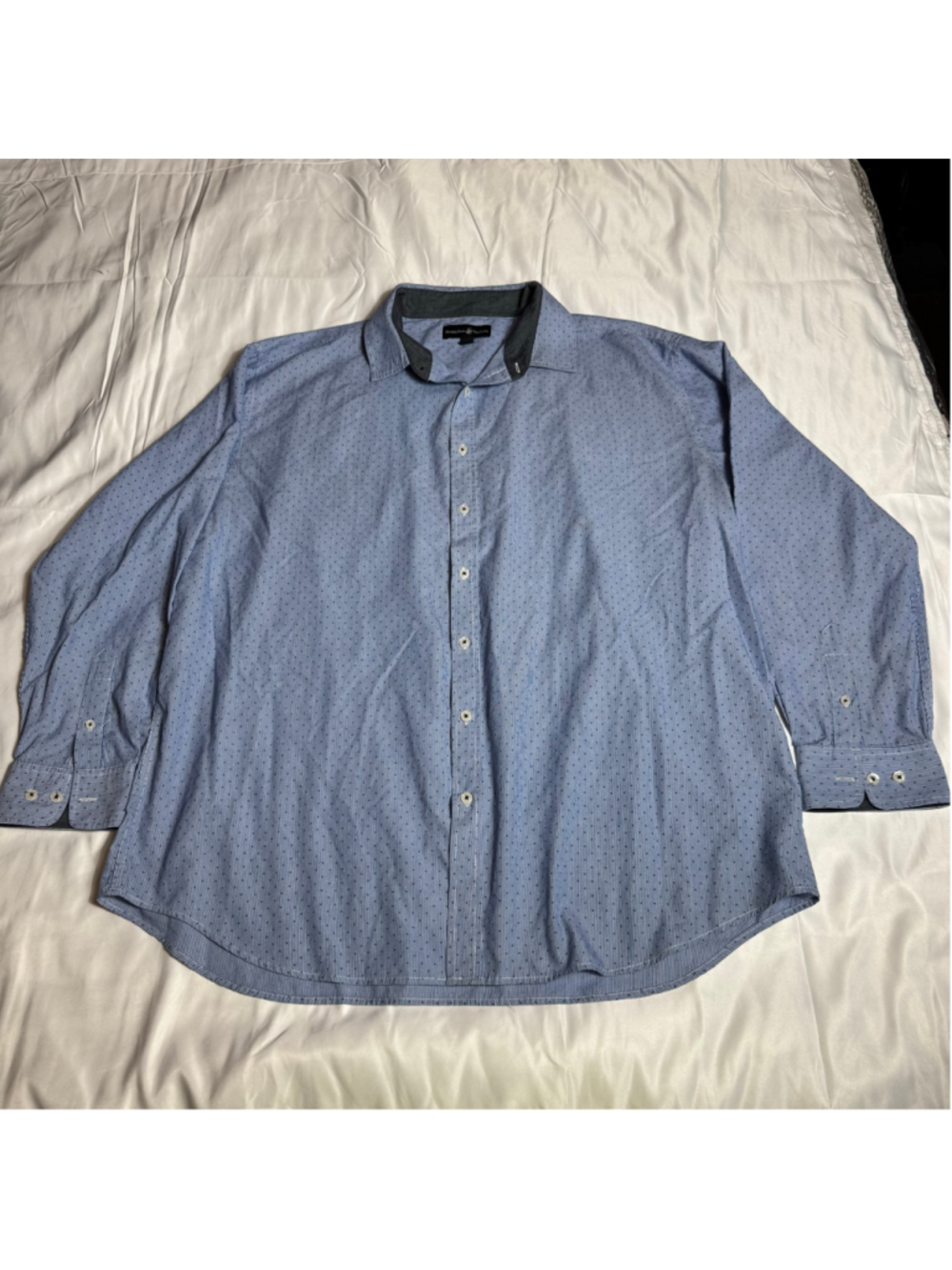 Men's Beverly Hills Polo Club Button Down Shirt 3XL Blue Grey